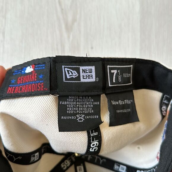 New Era Yankees fitted World Series 1996 fitted cap size‎ 7 1/8 off-white NWT - Picture 7 of 7